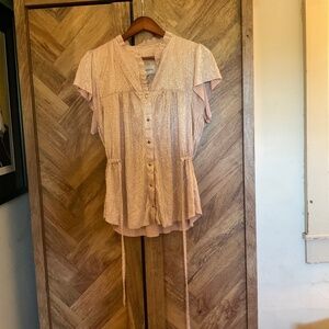 Anthropologie Sabina Musayev Merlaison Shine Top - L